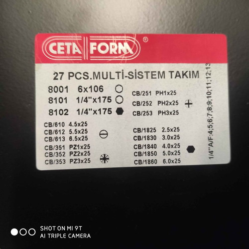 CETA FORM screwdriver set with multiple bits and extensions new