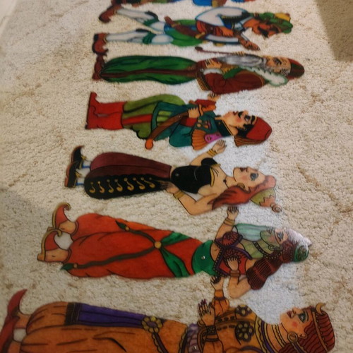 Karagiozis figure set new, professional plastic, height 70 cm