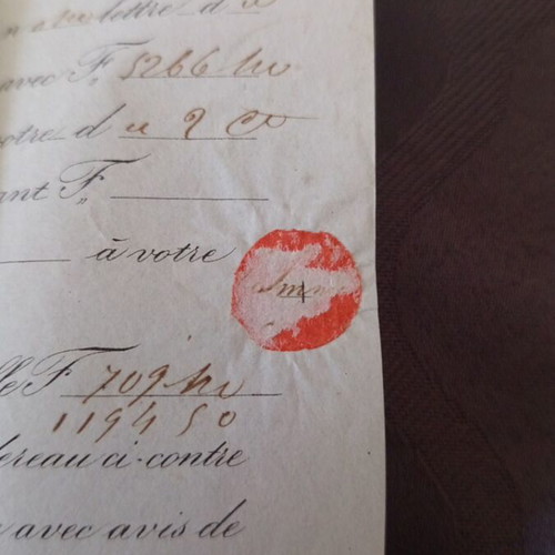 French letter from 1848 used with two stamps, financial correspondence