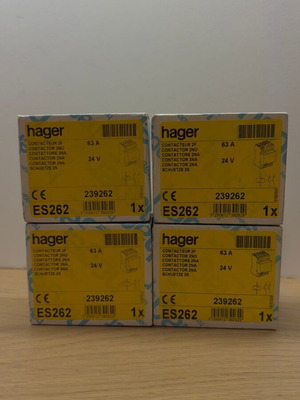 Hager Power Rail Relay 63A 24V ES262 New, 4 Pieces