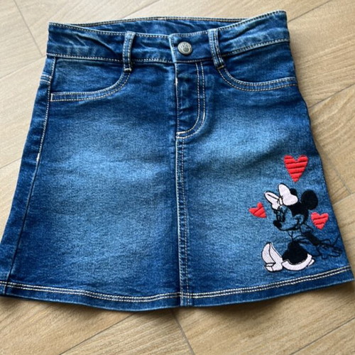 Denim skirt for girls with Minnie like new, blue, size 116 cm