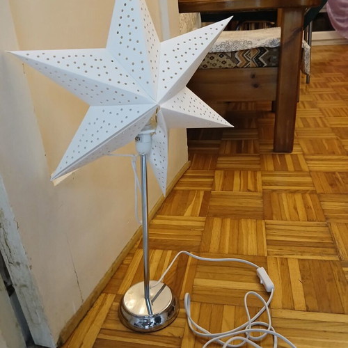 Star-shaped lamp new, white