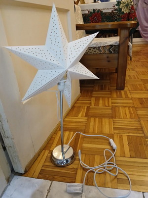 Star-shaped lamp new, white