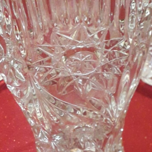 Vintage handmade vase and two crystal ashtrays new