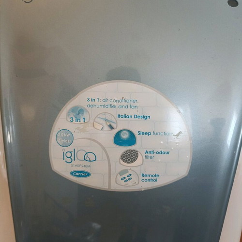 Erco portable air conditioner used with remote control