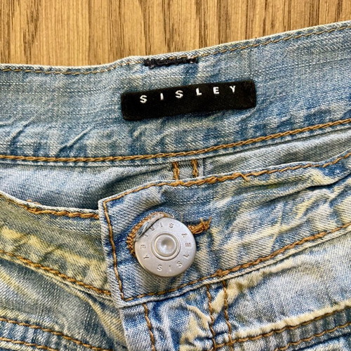 Sisley Cargo Bermuda shorts used, stonewashed denim, size S-M