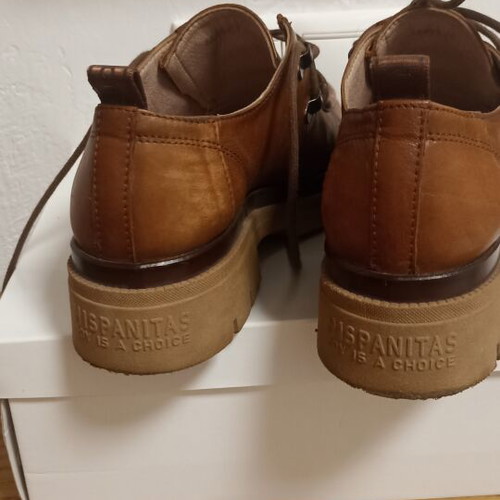Hispanitas Alison leather shoes, brown, size 37