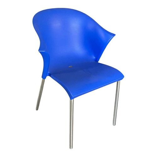 Italian armchairs new in pvc blue, beige, yellow, green