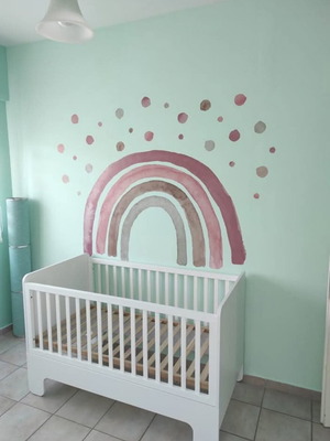 Baby cot with quality mattress like new, 0.70x1.40 m