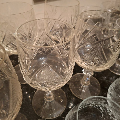 Bohemian Crystal Glass Set of 6 Types like new