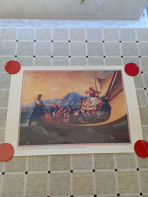 Decorative print The Flight from Parga, new, 50x35 cm