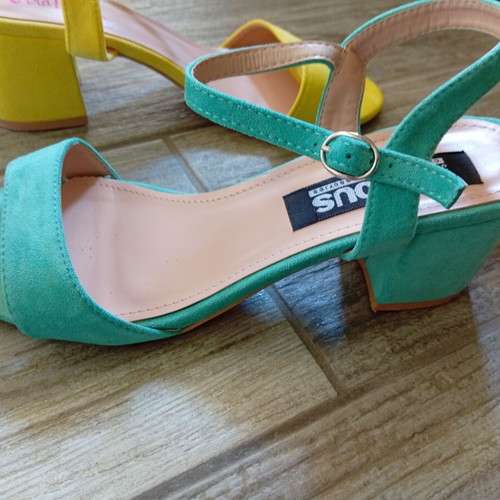Vera Blum suede sandals with block heel, orange