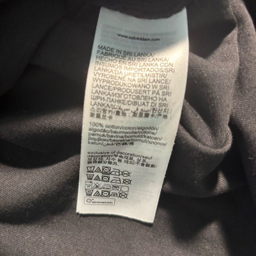 Calvin Klein T shirt short sleeve medium black with blue logo like new