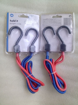 Reinforced elastic bungee cords for luggage fastening new, set of 2