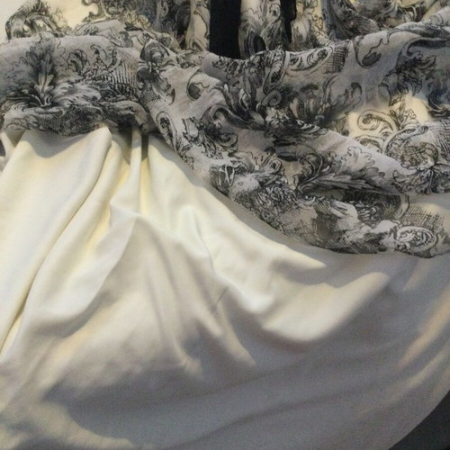 Strapless maxi dress BCBG Maxazria like new, white and gray