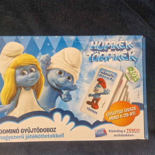 Smurfs lot used with McDonald's figures, puzzle book and domino set