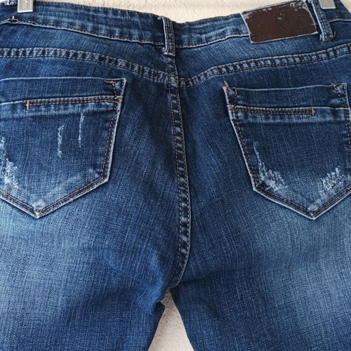 Miss Denim women's ripped blue jeans, size XL