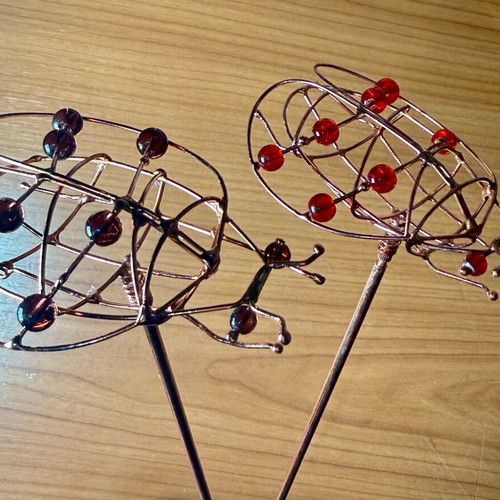 Handmade decorative ladybugs Copper Style 4.Δ.1 new