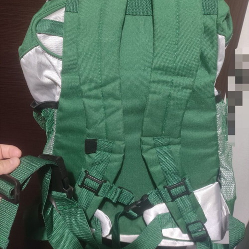 Sony Ericsson Trekking Backpack like new, green and silver