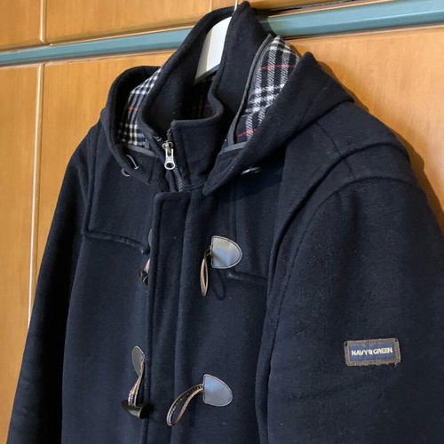 Navy & Green Montgomery jacket used, navy color, size L