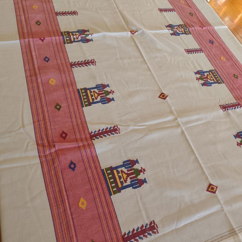 Handmade Cretan Woven Tablecloth 160x150 cm like new