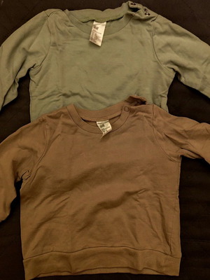 H&M sweatshirts used, pack of two, 68 cm
