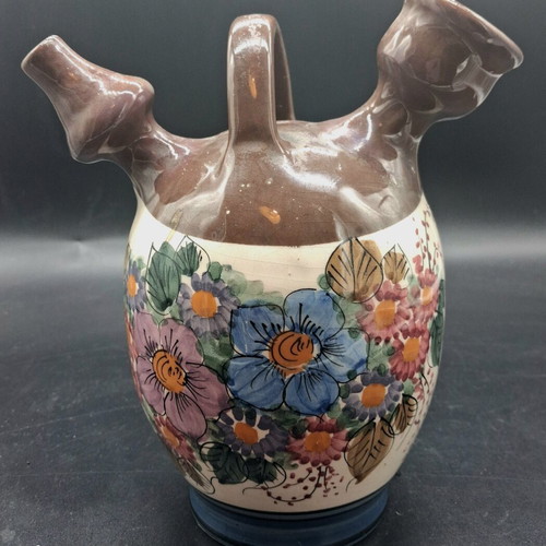 Vintage Greek Ceramic 'Pantremeno' Double-Spouted Stamnaki used