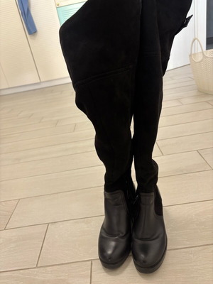 Μπότες over the knee μεταχειρισμένες, μαύρες, μέγεθος 38