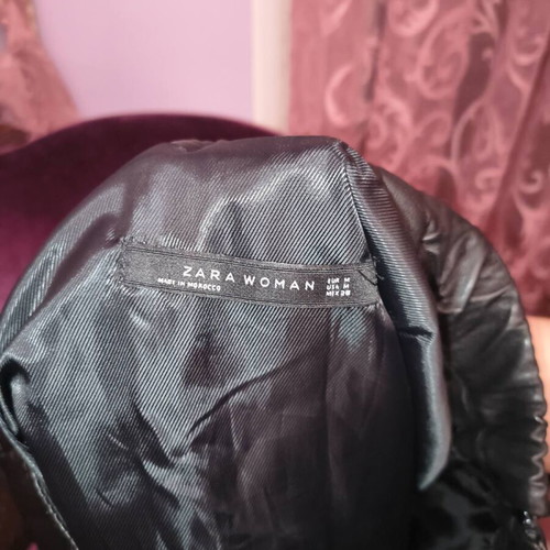 Zara mini leather skirt like new, black, size 38