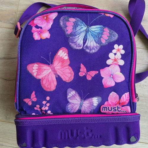 Must lunch bag used with butterflies