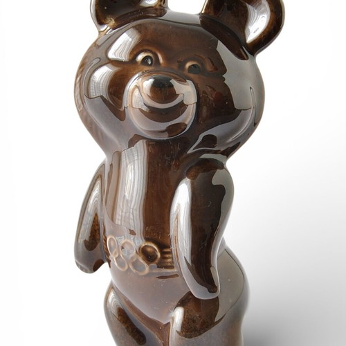 Misha mascot Olympic Games 1980 Moscow porcelain statue like new