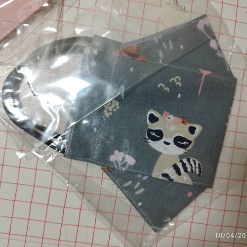 Handmade masks new, set of 3, 100% cotton pastel colors