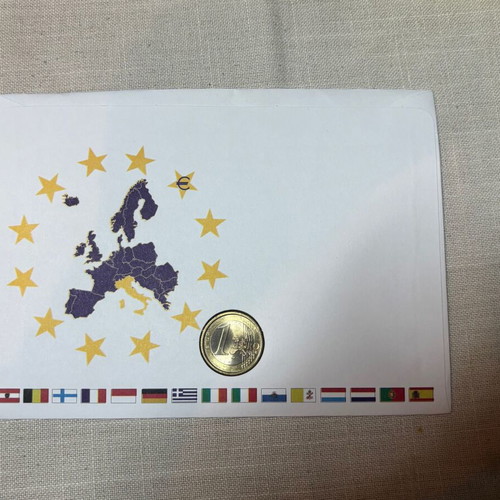 FDC San Marino 2001 Europa with 1€ coin like new
