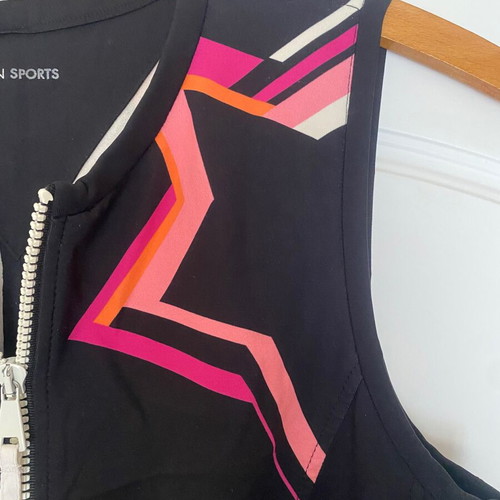 Sports dress used black with pink design