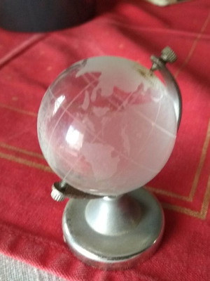 Glass globe miniature used, white