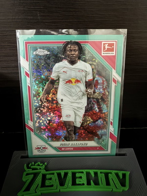 2026 Topps Chrome Bundesliga Johan Bakayoko Aqua Mini Diamond card /199