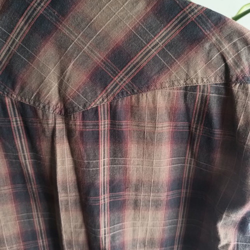 Opt checkered shirt size L used, green and brown