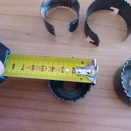 Hole Saw Set and Drill Base Used