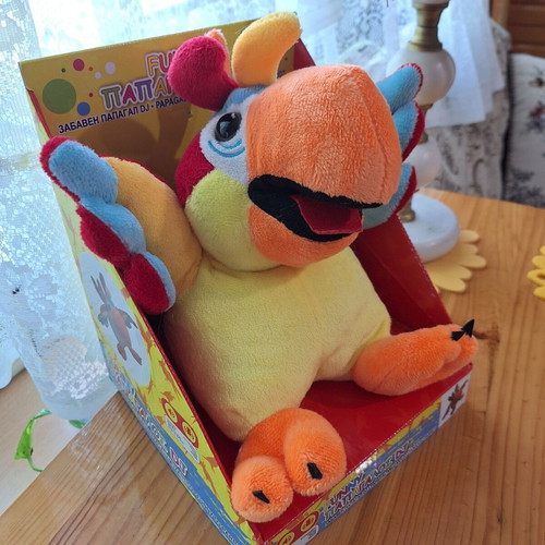 Plush parrot new, sound repeating toy