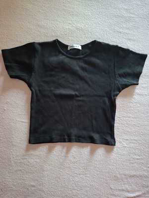 Pink Woman black cotton blouse like new, size S