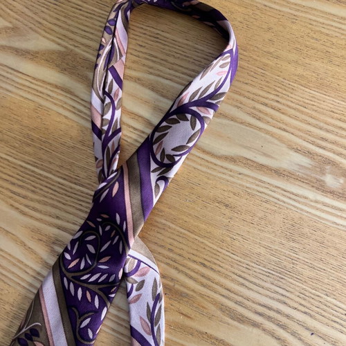 Tseklejis Vintage 70s Woven Pure Silk Tie, excellent condition