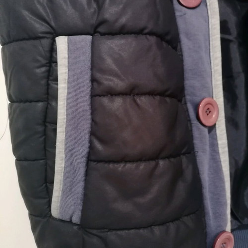 Calvin Klein sleeveless jacket used, blue, size XL with fabric hood