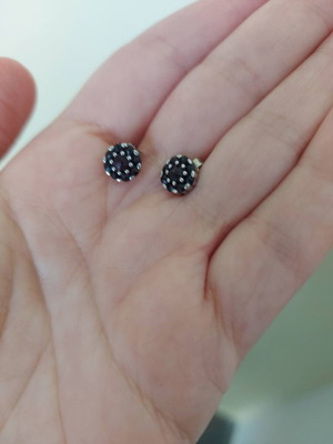 Silver earrings with garnet new