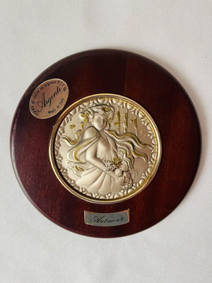 Italian Silver Wall Plaque Autumn like new