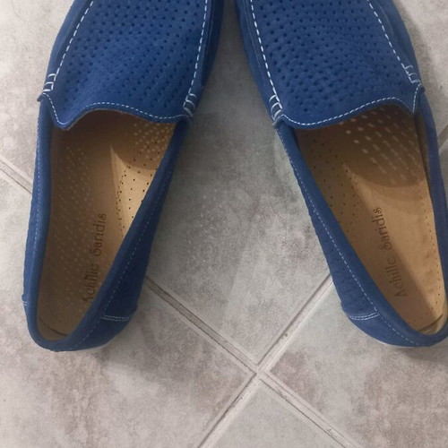Men's loafers used, blue, size 45 shoes