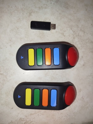 PlayStation buzzer used with two buzzers
