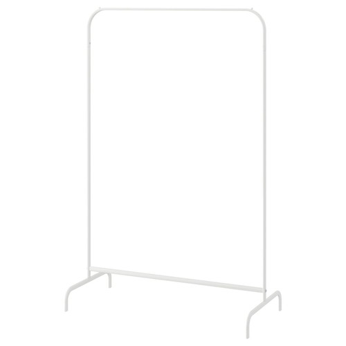 IKEA MULIG white metal clothes rack, set of 2
