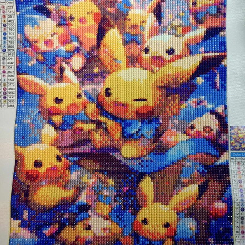 Handmade Pikachu Diamond Art Canvas like new