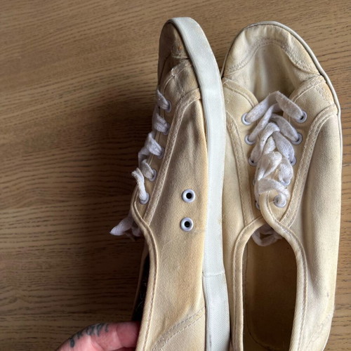 Canvas athletic shoes used size 39 beige