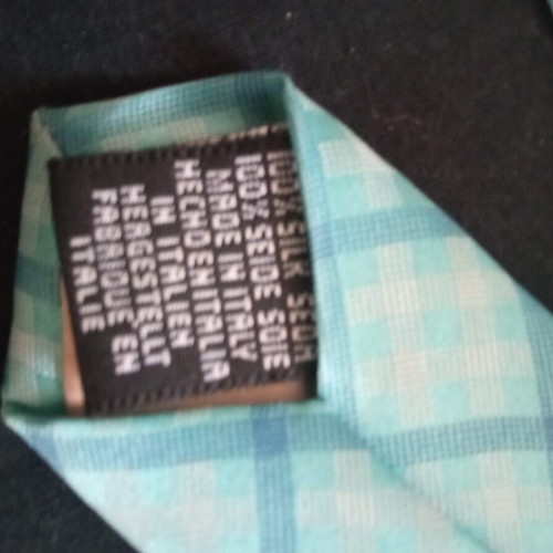 Frangi silk tie turquoise like new